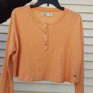 Yellow Hollister Cropped Long Sleeve